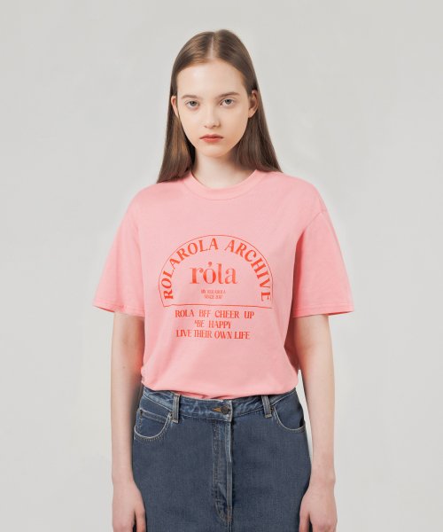 로라로라(ROLAROLA) ROLA LOGO ARCHIVE T-SHIRT PINK - 사이즈 & 후기 | 무신사