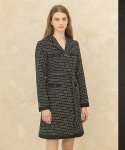 클렛() 카라 트위드 체크 자켓 드레스 (블랙)