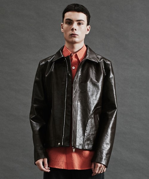 MUSINSA | SPERONE [Real Leather] Horsehide Round Cut Single Jacket