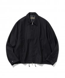 single blouson jacket black