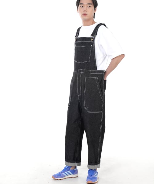 Джинсовый полукомбинезон Worker&Builder WNB-605, чёрный WHS