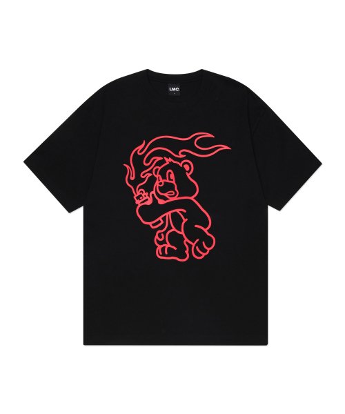 MUSINSA LMC LMC FLAME BEAR TEE black