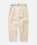 BELTED TWO TUCK PANTS _ NATURAL
