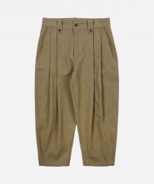 DEEP TWO TUCK CURVED PANTS _ DESERT