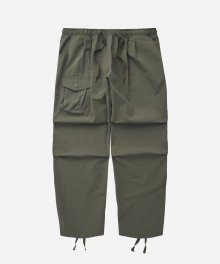 ARMY TWO TUCK RELAXED PANTS _ OLIVE