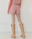 로씨로씨(ROCCI ROCCI) Tweed Bermuda Short Pants [TWOTONE PINK]