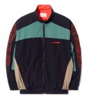 큐티에잇(QT8) WA Retro Track Jacket (Black/Bluegreen/Orange)