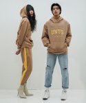 언티지(UNTAGE) 로고 자수 후드 스웨트 셔츠[Brown(UNISEX)]_UTT-FH02