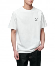 푸마 백 로고 반소매 티셔츠 - 화이트 / 933166-02
