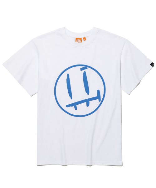 잇터(ITER) [FACE LINE] BIG FACE T-SHIRTS_WHITE/BLUE - 30,600 | 무신사 스토어