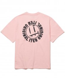 [FACE LINE] LETTERING FACE T-SHIRTS_PINK