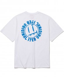 [FACE LINE] LETTERING FACE T-SHIRTS_WHITE