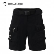 Triangle Ring Out Pocket Shorts(Women)_CHB1WPT0213BK