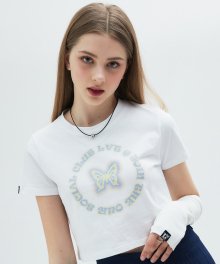 CL BUTTERFLY TEE(WHITE)