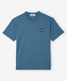남성 로고 패치 반소매 티셔츠 - 라이트 블루 / 761524113V0046