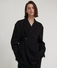 TWO WAY BUTTON JACKET_BLACK