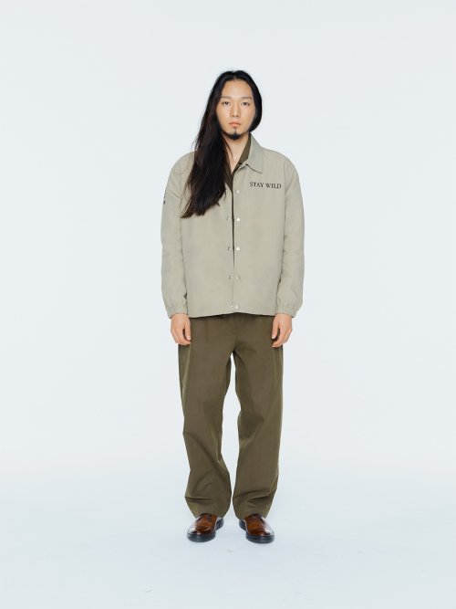 BERLIN BEIGE COACH JACKET with embroidered logo