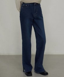 SIDE SLIT STRAIGHT JEANS_BLUE