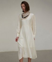 SHIRRING STRAP DRESS_IVORY