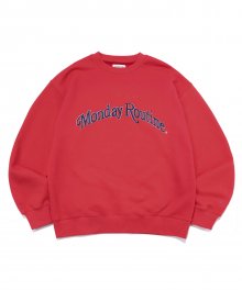 MONDAY ROUTINE ARCH LOGO CREWNECK RED