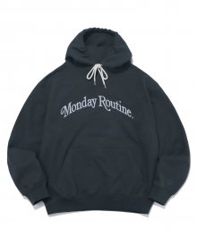 MONDAY ROUTINE ARCH LOGO HOODIE CHARCOAL