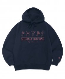 VEGETABLE LOGO HOODIE NAVY