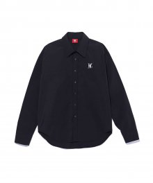 Nylon sharp shirt - BLACK