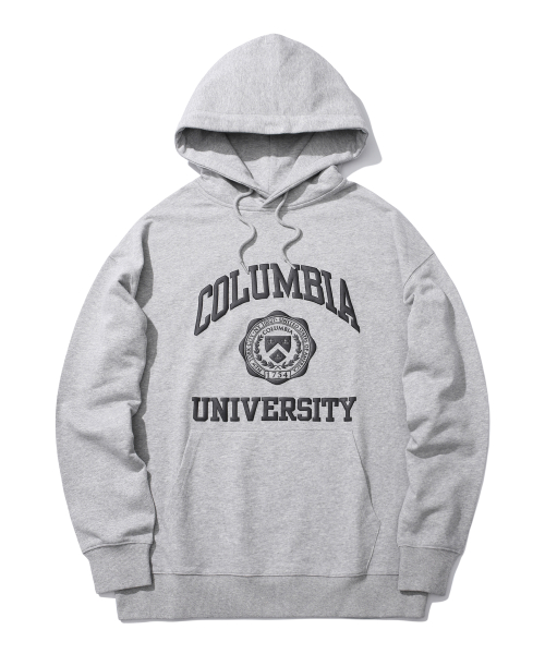 UNIVERSITY SEAL LIGHT TERRY HOODIE Melange Gray