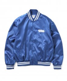 Satin Varsity Jacket Blue