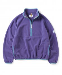 Fleece Half Zip Pullover Purple