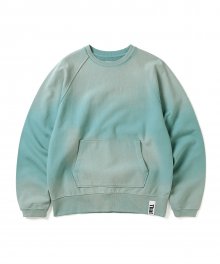 Faded Pocket Crewneck Light Teal