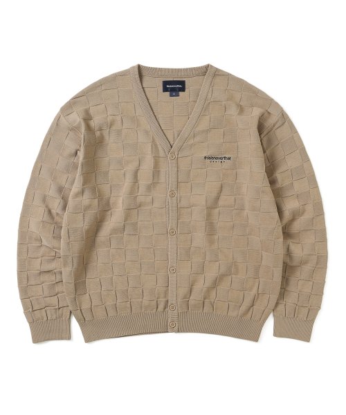 디스이즈네버댓(THISISNEVERTHAT) Reverse Block Cardigan Beige