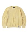 Acid Wash Knit Sweater Lemon
