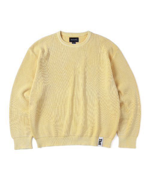 디스이즈네버댓(THISISNEVERTHAT) Acid Wash Knit Sweater Lemon - 125,300 | 무신사 스토어