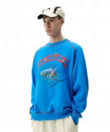 Dolphin Raglan Sweatshirt Blue
