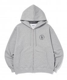 AMES ROUND LOGO FULL ZIP HOODIE_GY(22SPTP01)