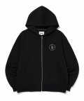 AMES ROUND LOGO FULL ZIP HOODIE_BK(22SPTP01)