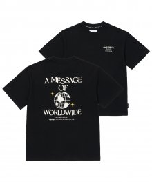 A MESSAGE OF WORLDWIDE T-SHIRT_BK(22SPTP06)