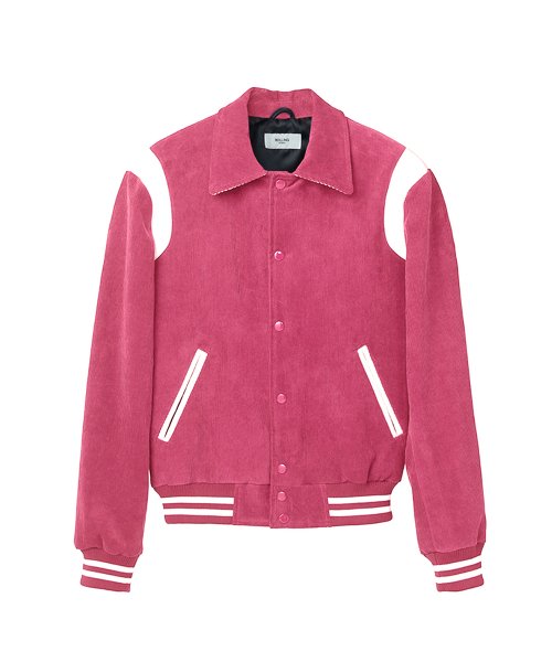 롤링스튜디오(ROLLINGSTUDIOS) CORDUROY VARSITY JACKET PINK