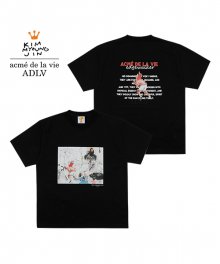 Edgewalker x acme de la vie No.30 SHORT SLEEVE T-SHIRT BLACK