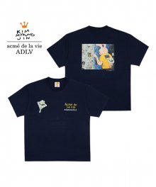 Edgewalker x acme de la vie No.90 SHORT SLEEVE T-SHIRT NAVY