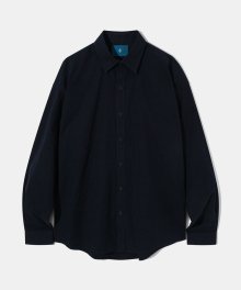 Plain Poplin Shirt S91 Dark Navy