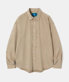 Solid Suede Shirt S95 Beige