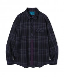 Blend Check Shirt S96 Purple