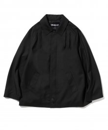balmacaan short coat black