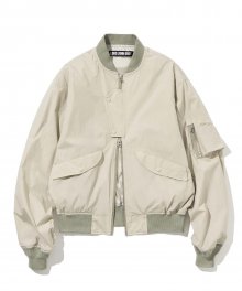 ma-1 blouson jacket pale beige