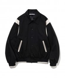 cotton varsity jacket black