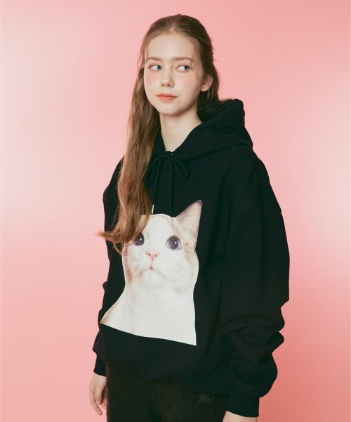 Cat face hoodie best sale