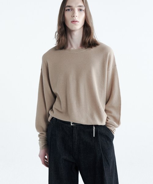 22SS оверсайз льняной трикотаж (Beige)