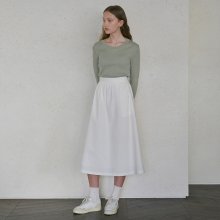 Cotton shirring skirt